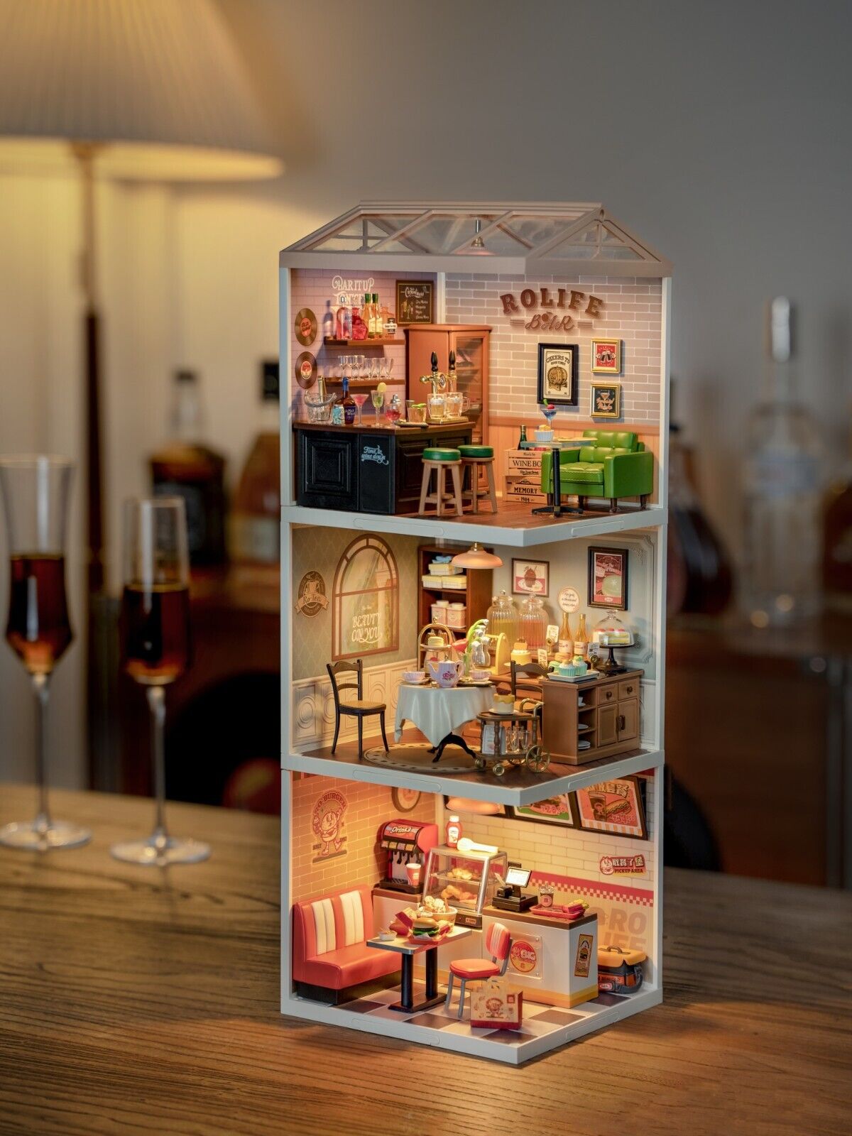 Rolife 1:24 Miniature Dollhouse Super Creator Plastic Building Teens Xmas Gift