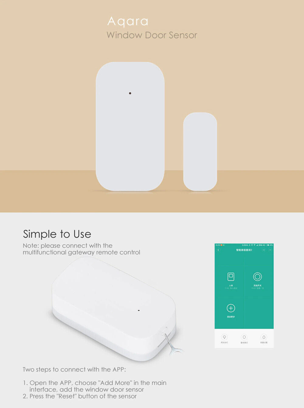 Xiaomi Aqara Door Window Sensor Zigbee Wireless Smart Home Security AppleHomeKit