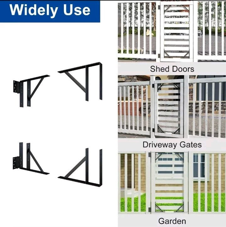 Heavy Duty Gate Corner Brace Bracket, Anti Sag Gate Kit Adjustable Gate Kit