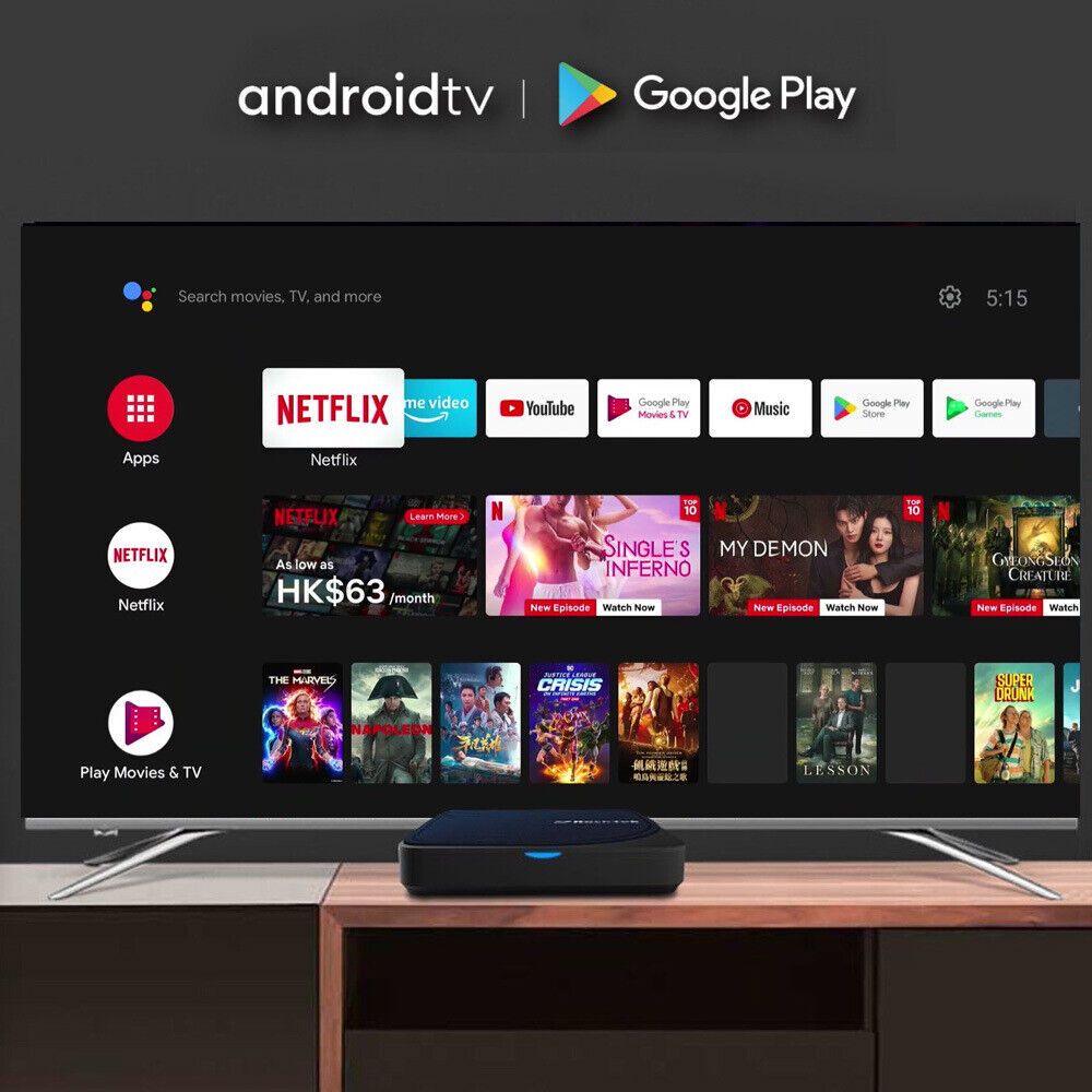 RockTek G2 4K TV Box Android 12 ATV Stream S905X4-K Media Player DTS Dolby Audio