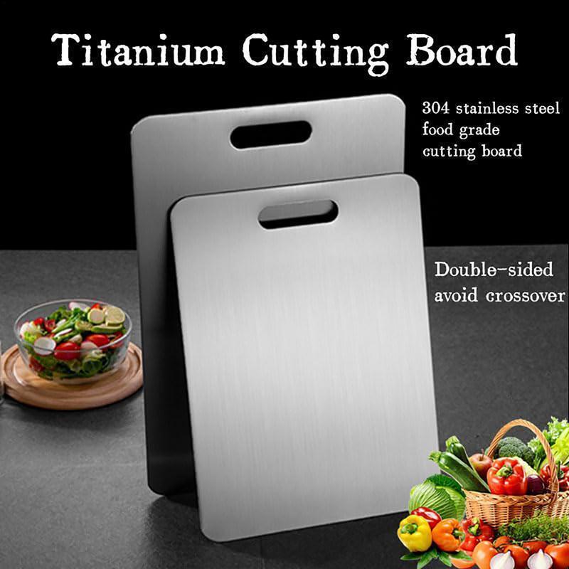 Titanium Cutting Board Double-Sided Titanium Cutting Boards for Kitchen Camping