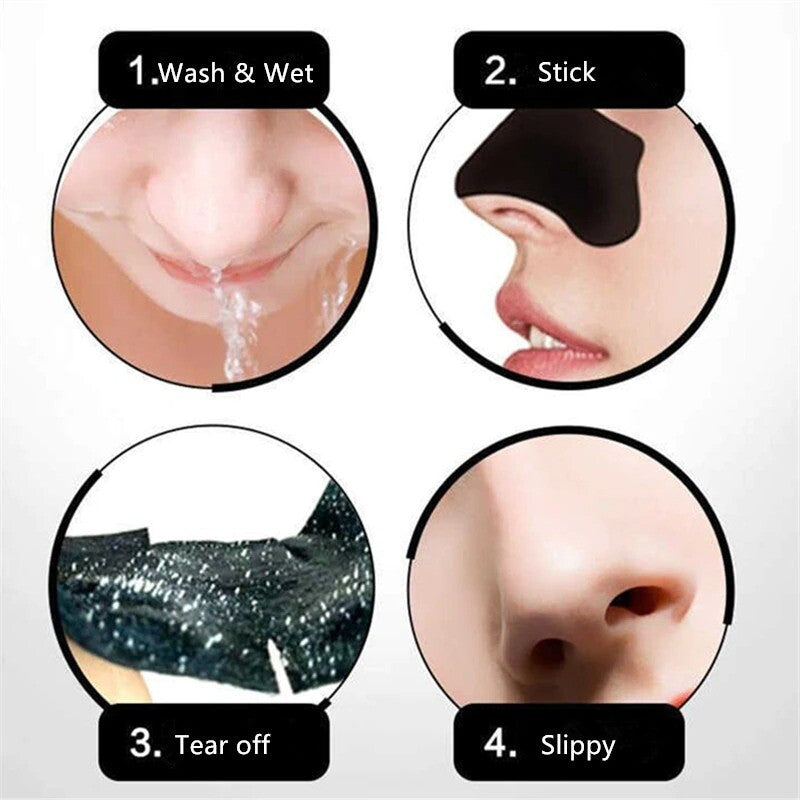 100pcs Nose Blackhead Remover Mask Deep Cleansing Black dots Pore Clean Strips