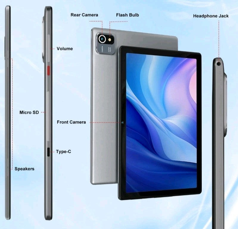 2025 Tablet 10.1" Android 13 Tablet 6+64GB Quad Core 1280×800 HD IPS WIFI