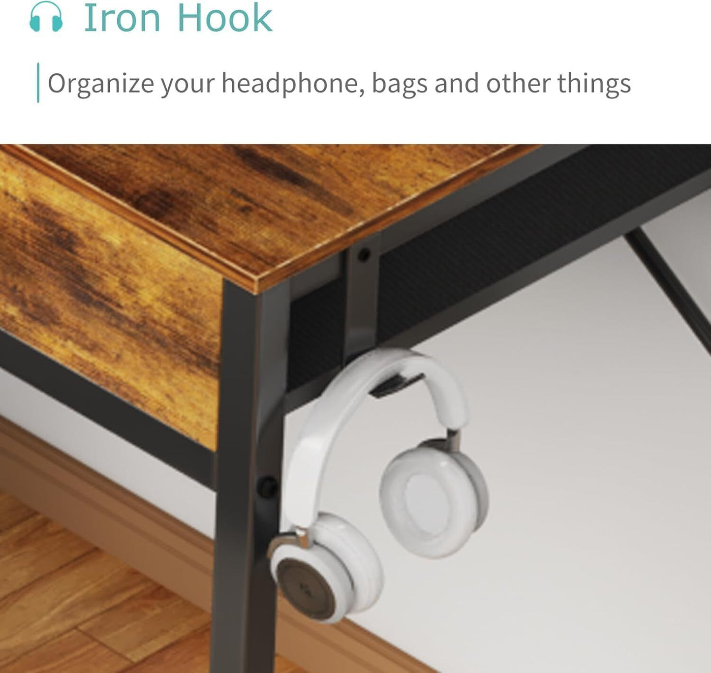 Small White Desk with Drawers - for Bedroom, 32 Inch Home Computer Desk