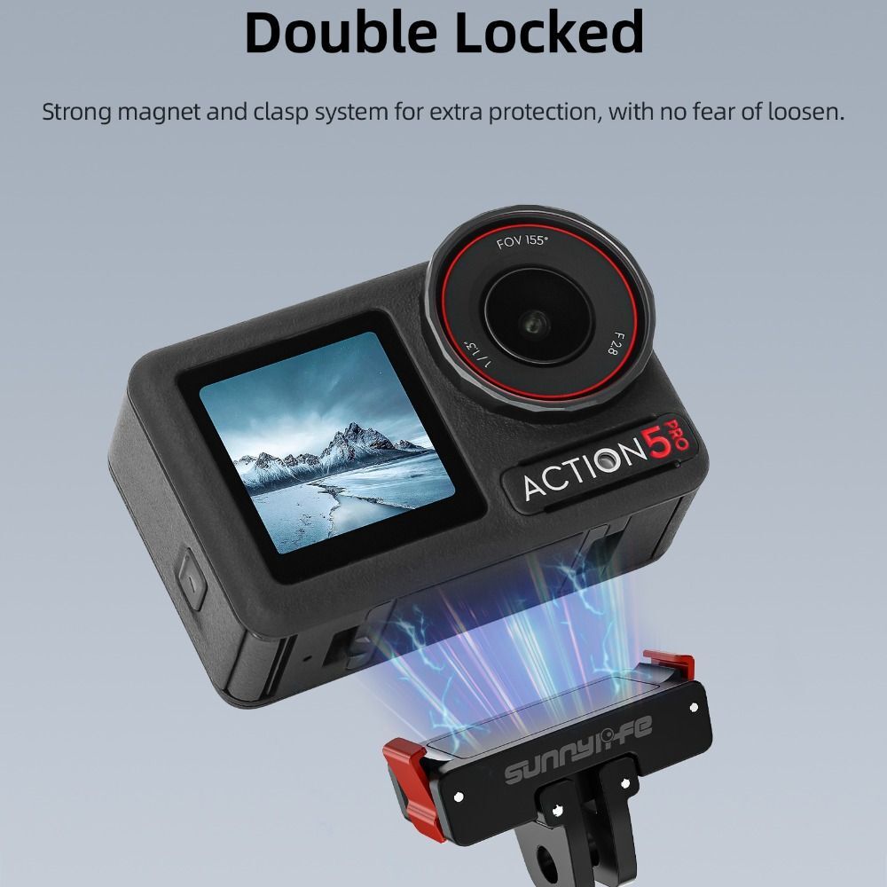 Magnetic Magnetic Mount Adapter for OSMO Action 5 Pro/4/3/2 Action Camera