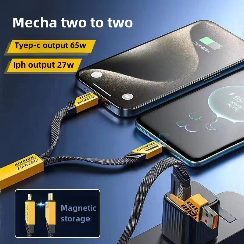 120W Fast Type C Wall Charger 4-in-1 Fast Cable For Samsung A16 A06 A15 A35 A55