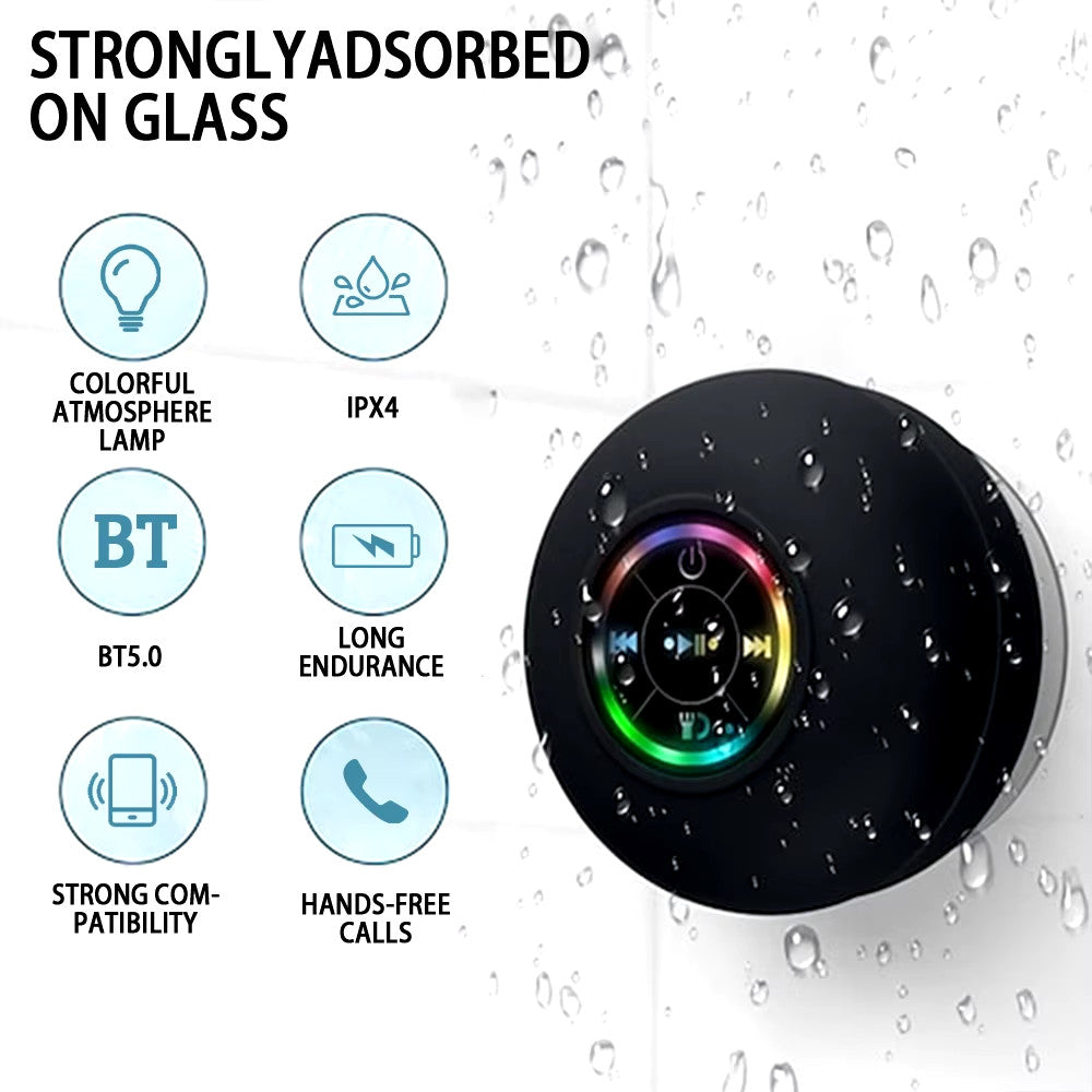 Portable Wireless Bluetooth Speaker LED IPX4 Waterproof Loudspeaker Outdoor Bath