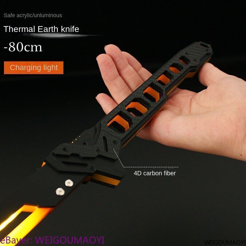 DIY Cyberpunk 2077 Thermal Katana Samurai Blade Functional LED 80cm Cool Prop