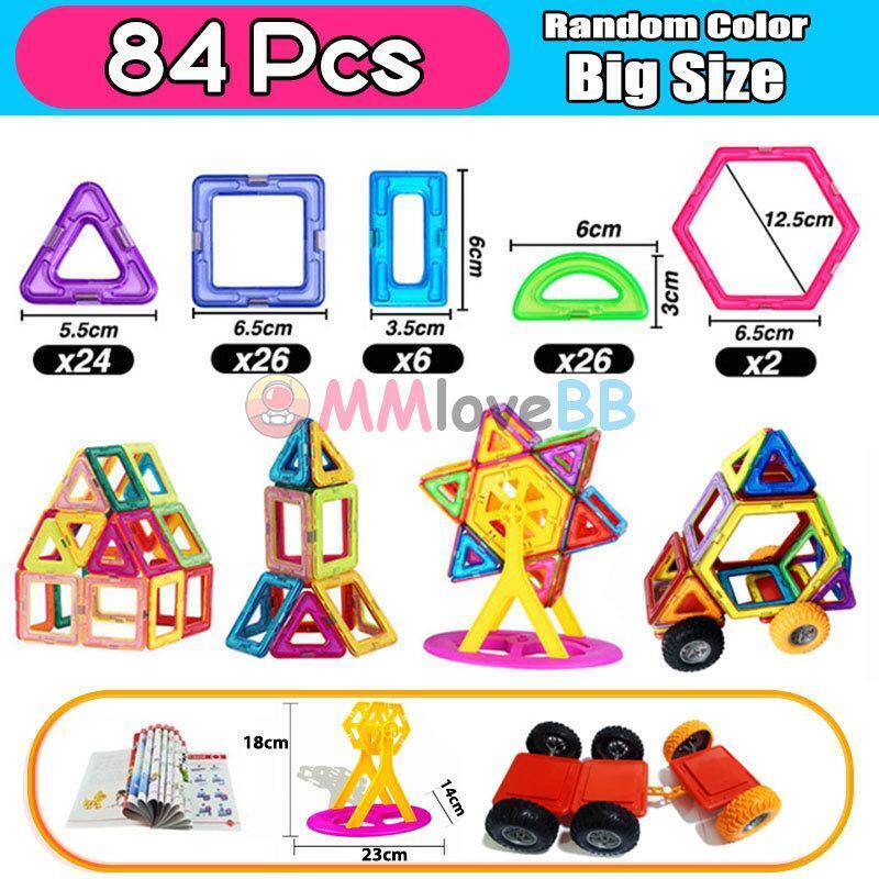 Magnets Toys for Kids Big Size Plus Magnetic Blocks for Children Designer