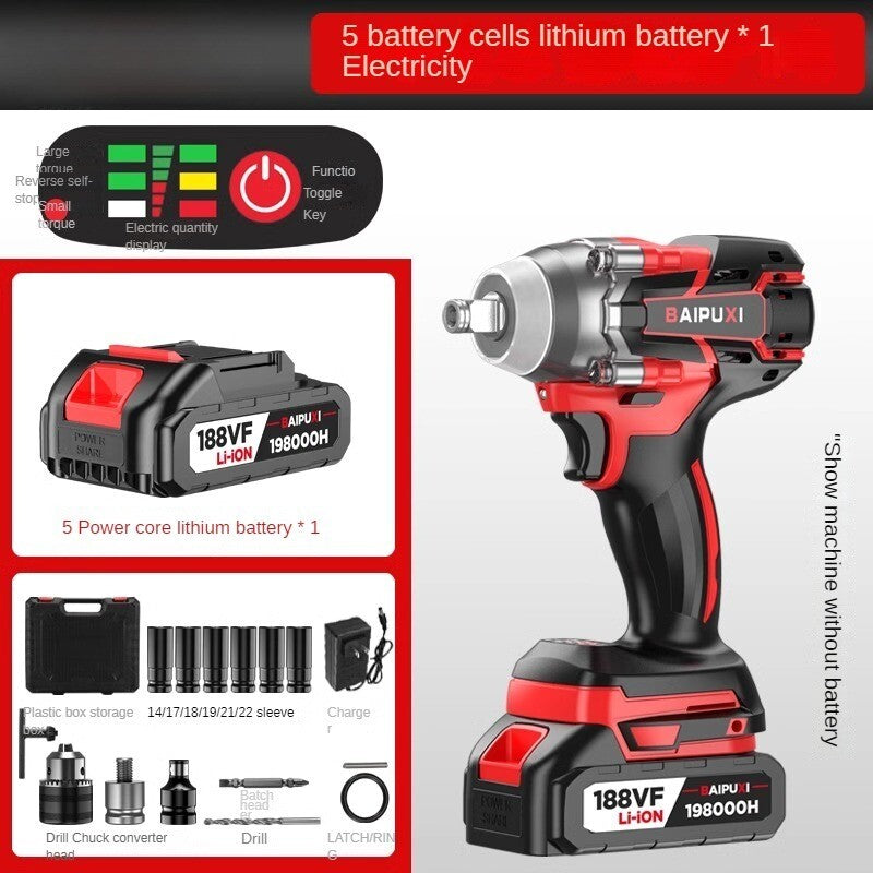 Electric Wrench Brushless Torque Electric Wrench Wind Gun Lithium Electric Tool