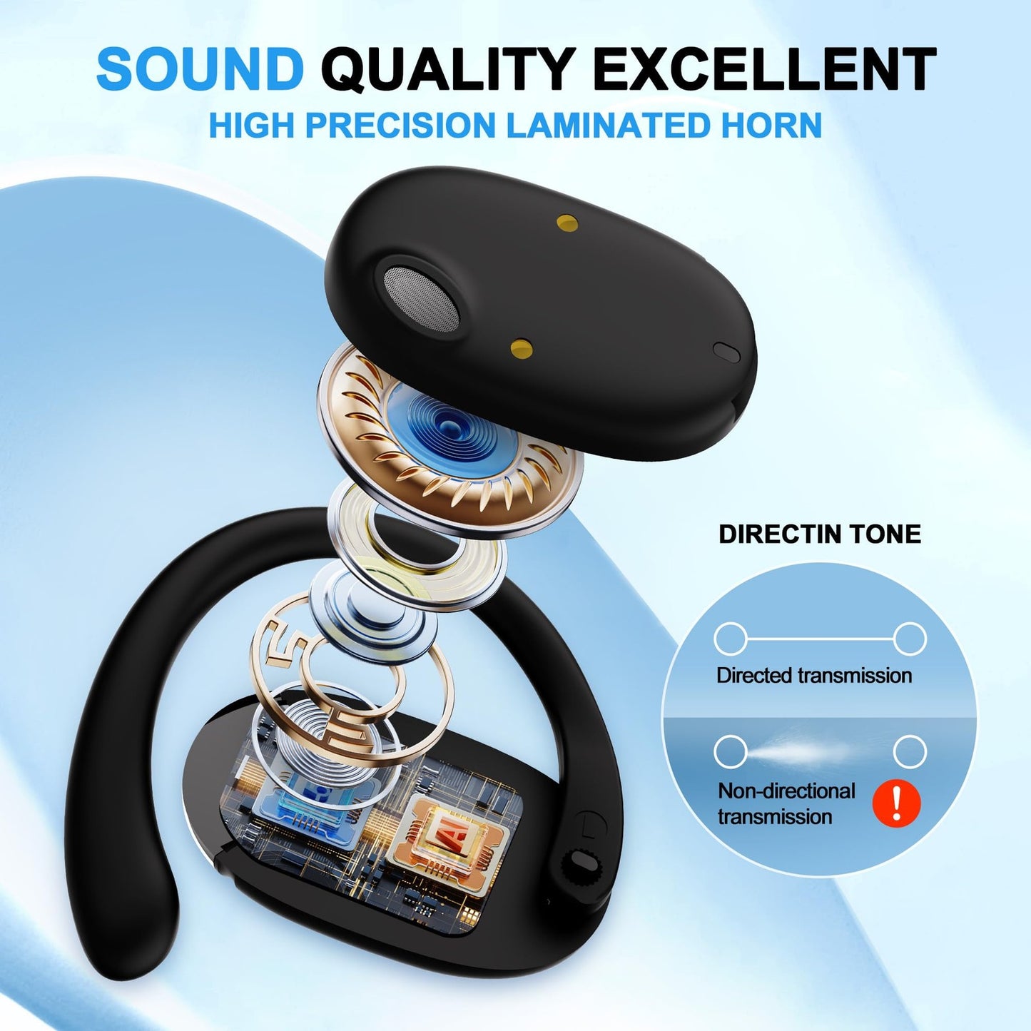 Translation Earbuds Real Time,Ai Language Translation Headphones,Open-Ear Tra...
