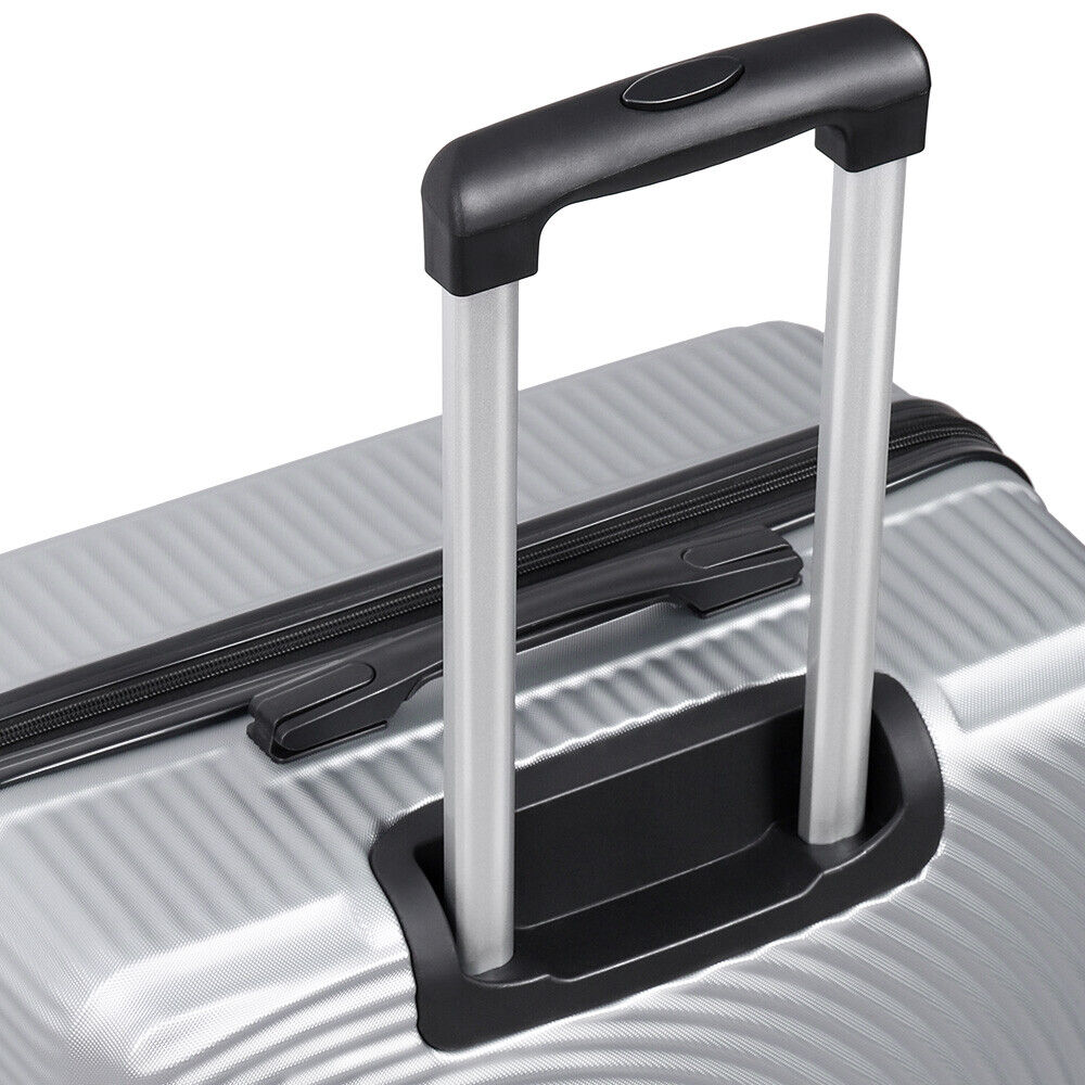 20&24&28" Luggage Travel Set Bag ABS Trolley Hard Shell Suitcase w/Lock 3Pcs