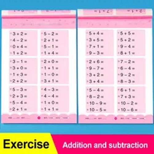 Addition And Subtraction Children's Learning Mathematics Workbook Handwritten