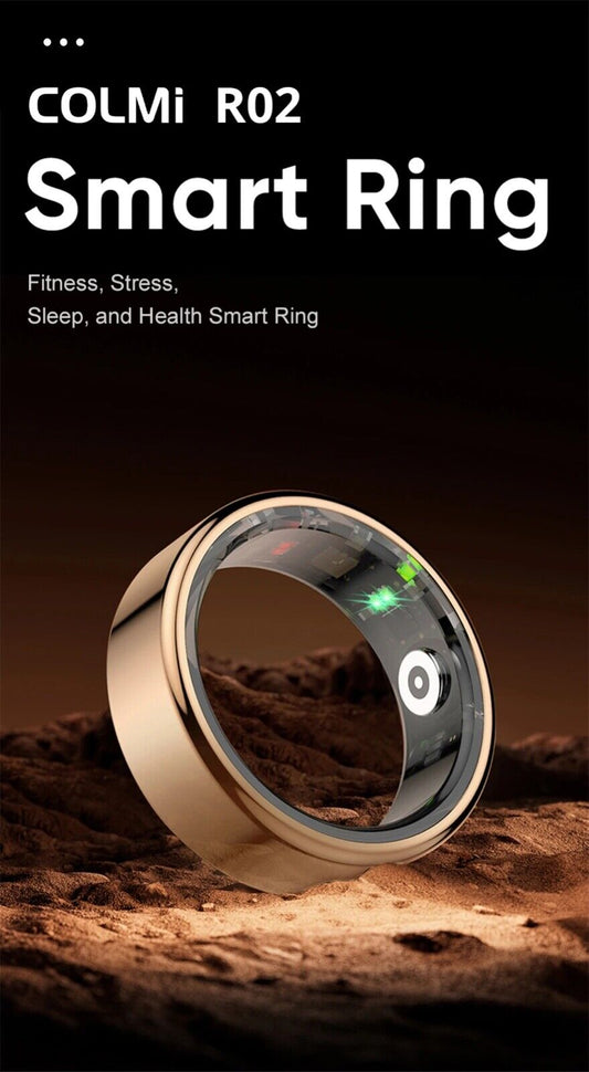 R02 Smart Ring Military Grade Titanium Steel Shell Health Monitoring IP68 &