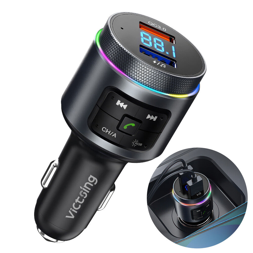 Bluetooth Car FM Transmitter MP3 Player Radio Wireless Adapter Kit 2 USB Charger