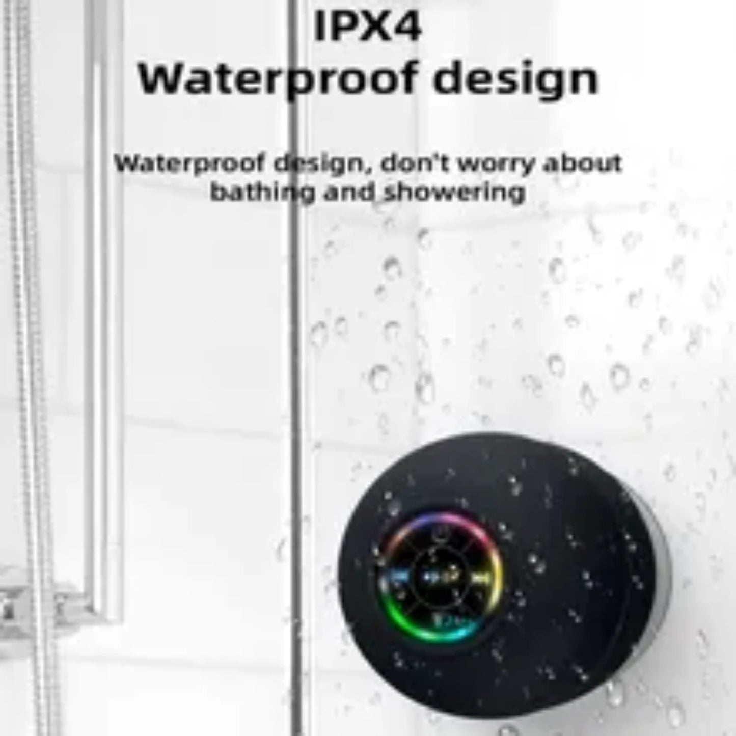 BTS-07 LED Colorful Light IPX4 Waterproof Wireless Bluetooth Speaker