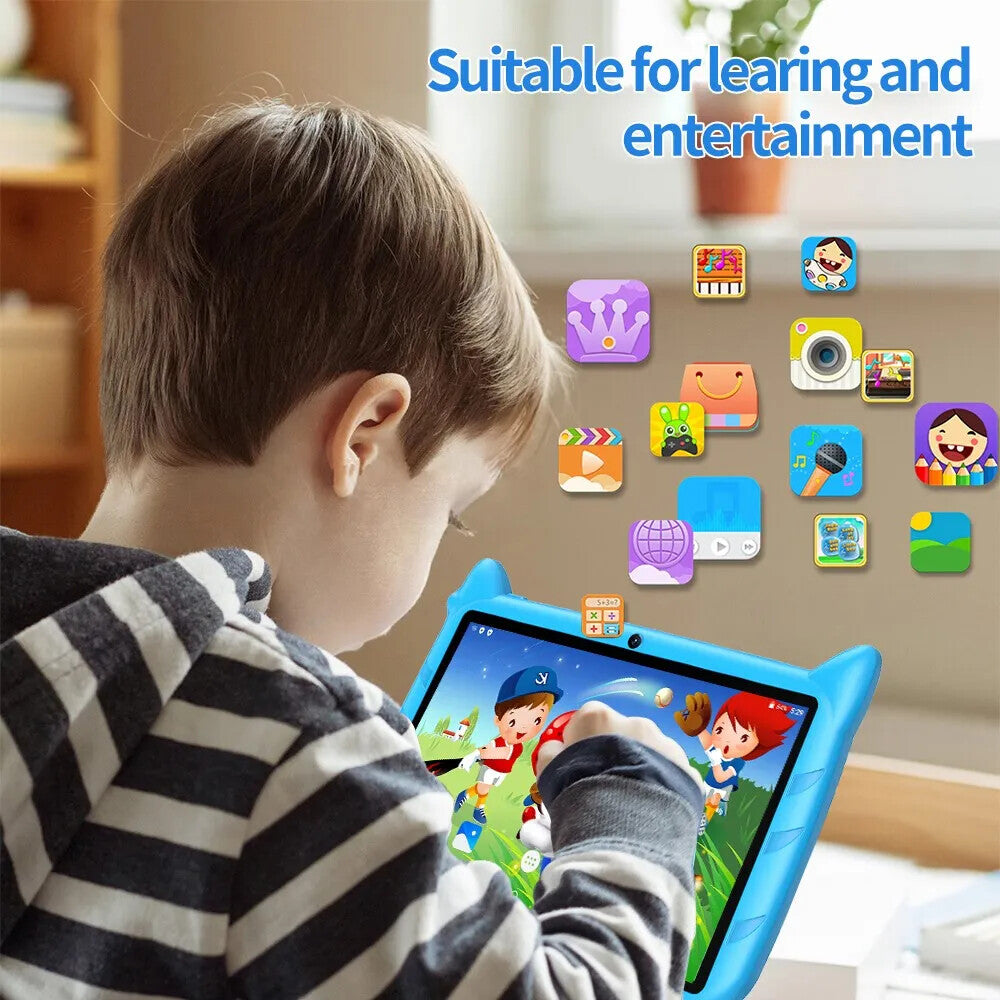 Kid Tablet Android 13, 4GB RAM 1TB Expand,5G WiFi,Dual Camera, Children's Gift