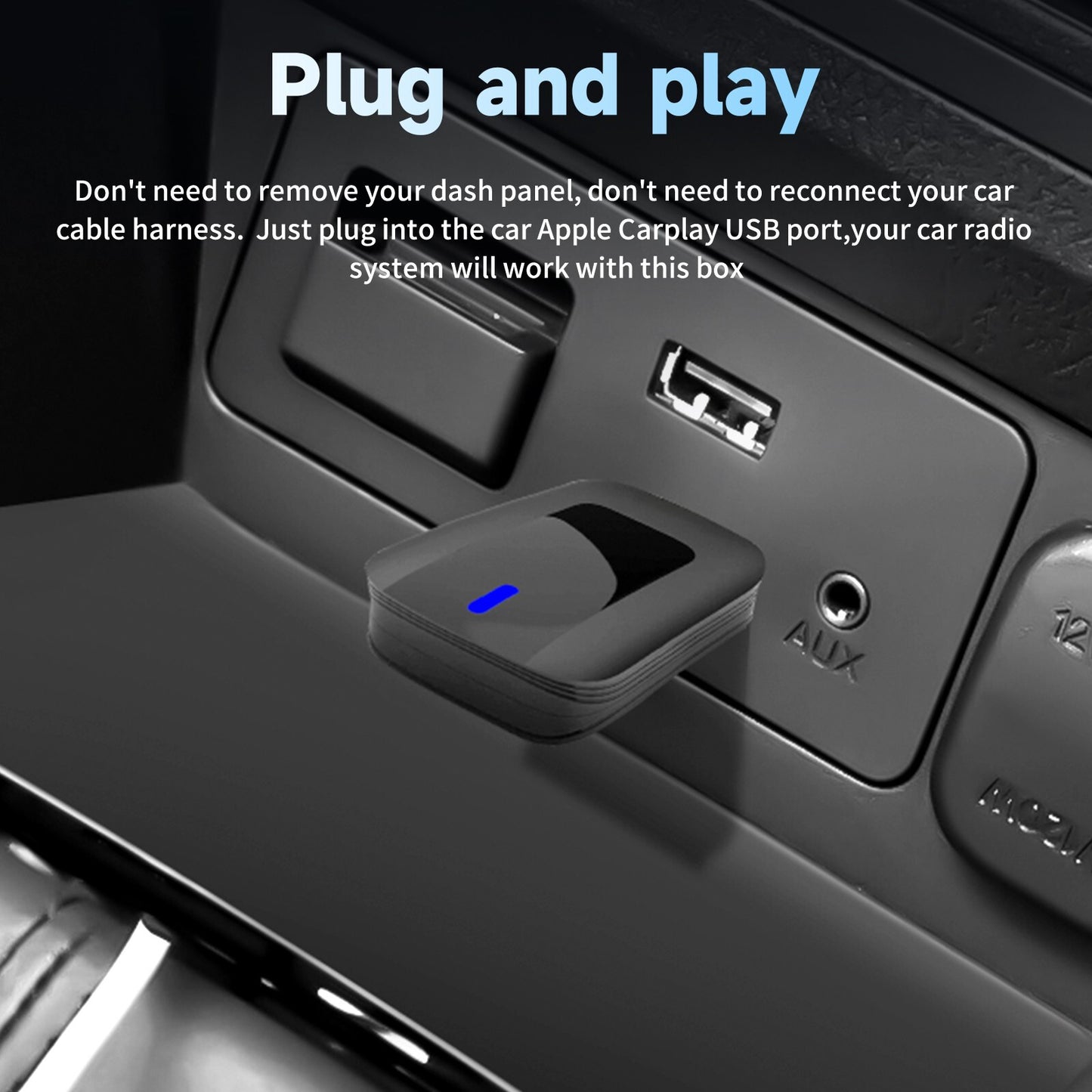 2-in-1 Wireles CarPlay Auto Adapter Fast-Connecting Plug&Play WIFI5.0 BT2.4/5.0