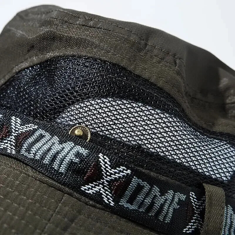 Summer Men Bucket Hat Outdoor UV Protection Wide Brim Panama Safari Hunting