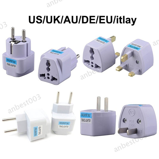 US/UK/AU/DE Plug Adapter USA To Europe Travel Wall AC Power Charger Converter