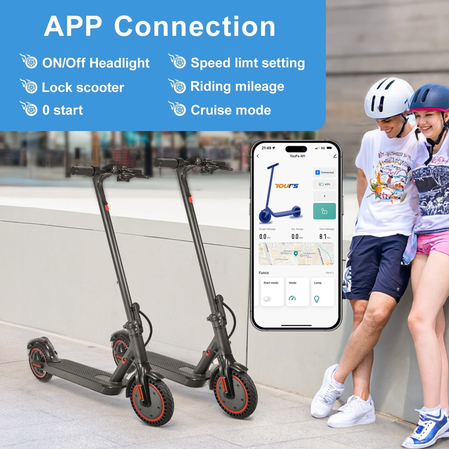 Electric Scooter 350W 20-30KM Long Range Folding E-Scooter Adult Urban Commuter