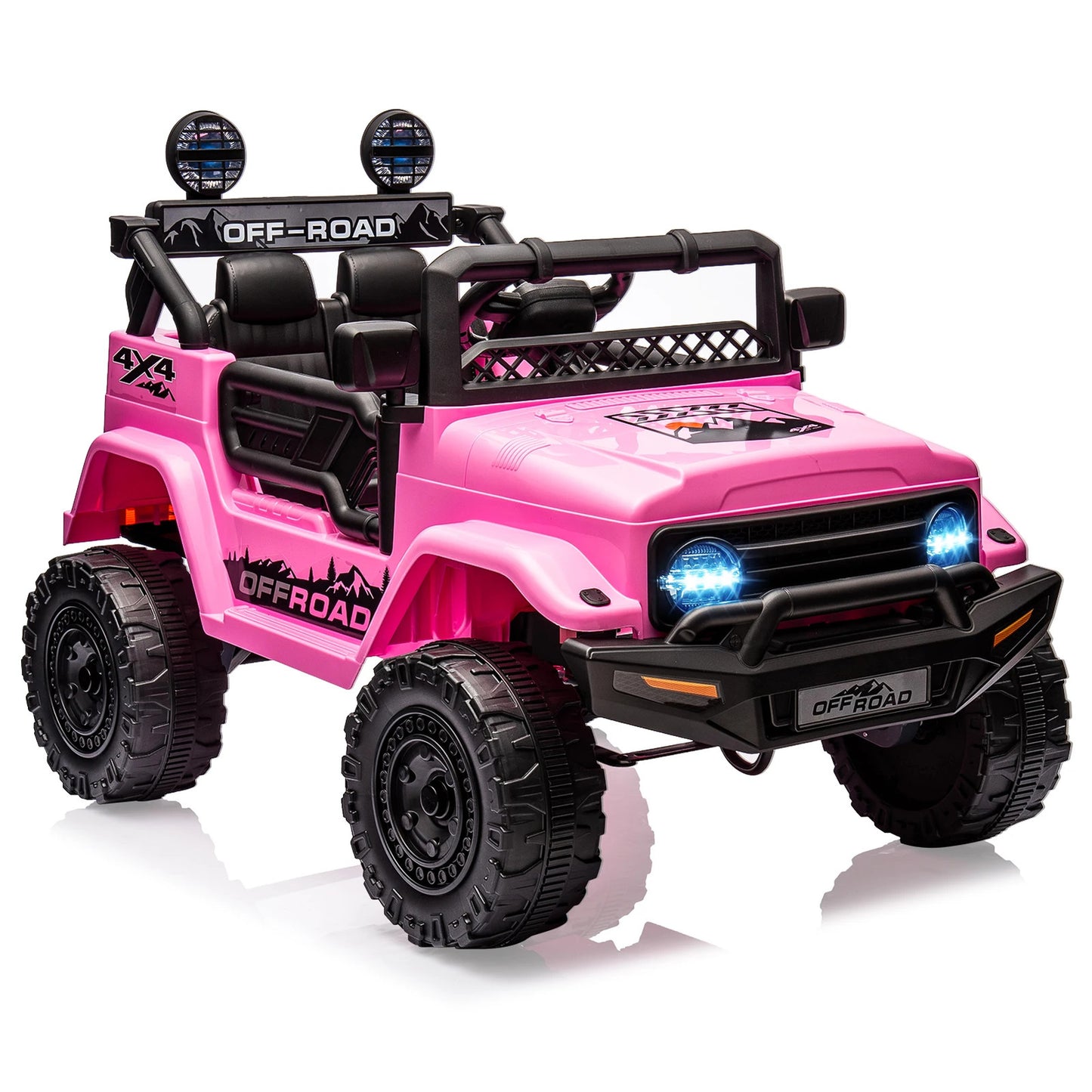 12V Kids Ride on Truck with Remote Control Spring Suspension Bluetooth Connectiv