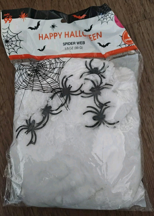Stretchy Spider Web Cobweb & Spiders Halloween Decorations
