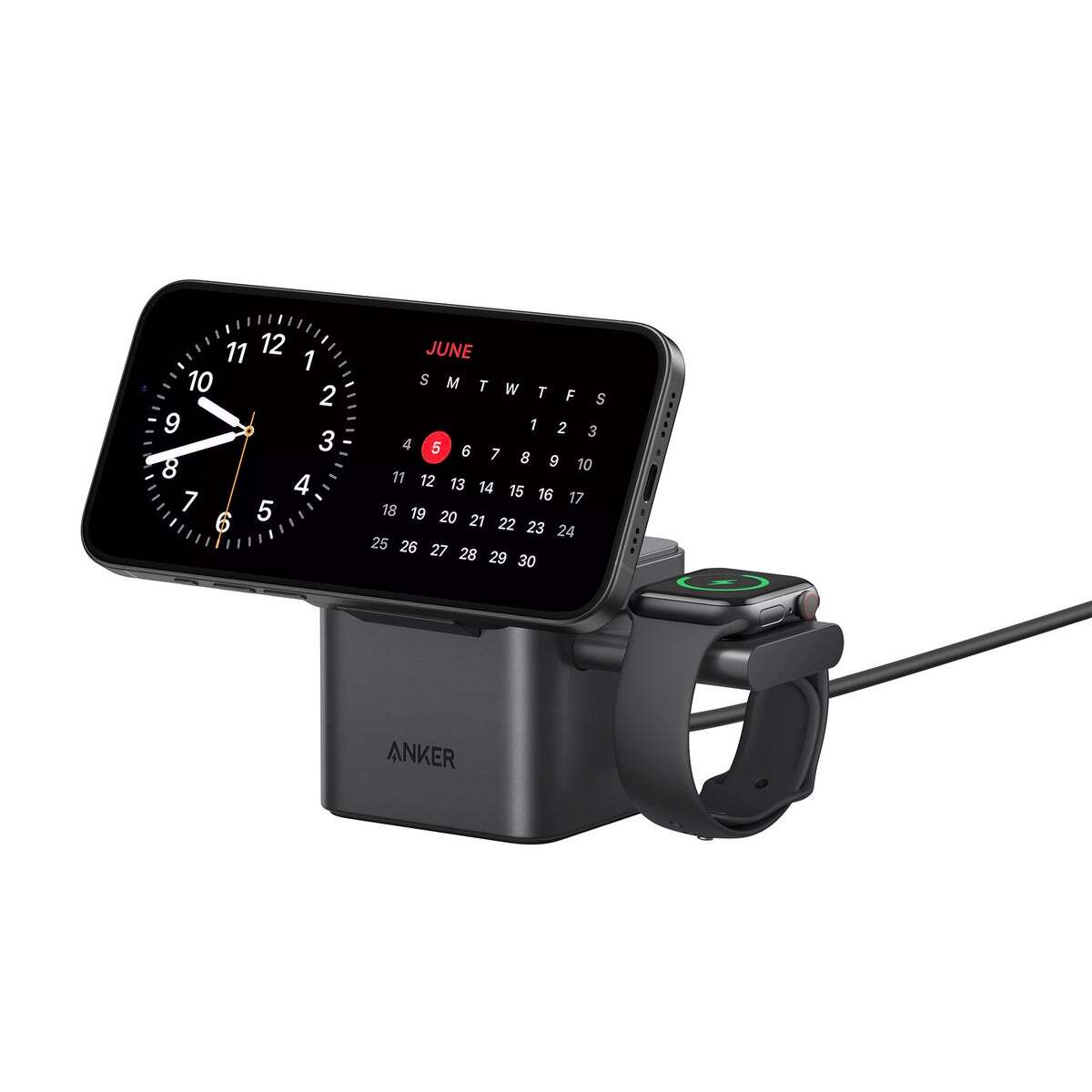 Anker 3-in-1 Cube Magnetic Charging Station Qi2 Charging+ 40W Charger for Apple