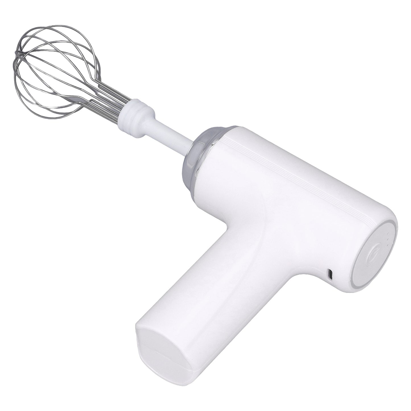 (White)Electric Cordless Hand Mixer Handheld Egg Whisk AN