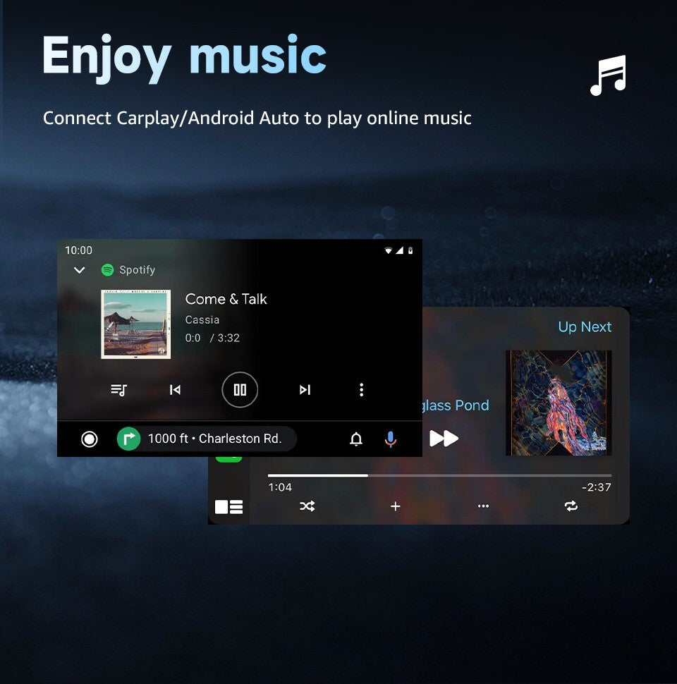 2-in-1 Wireles CarPlay Auto Adapter Fast-Connecting Plug&Play WIFI5.0 BT2.4/5.0