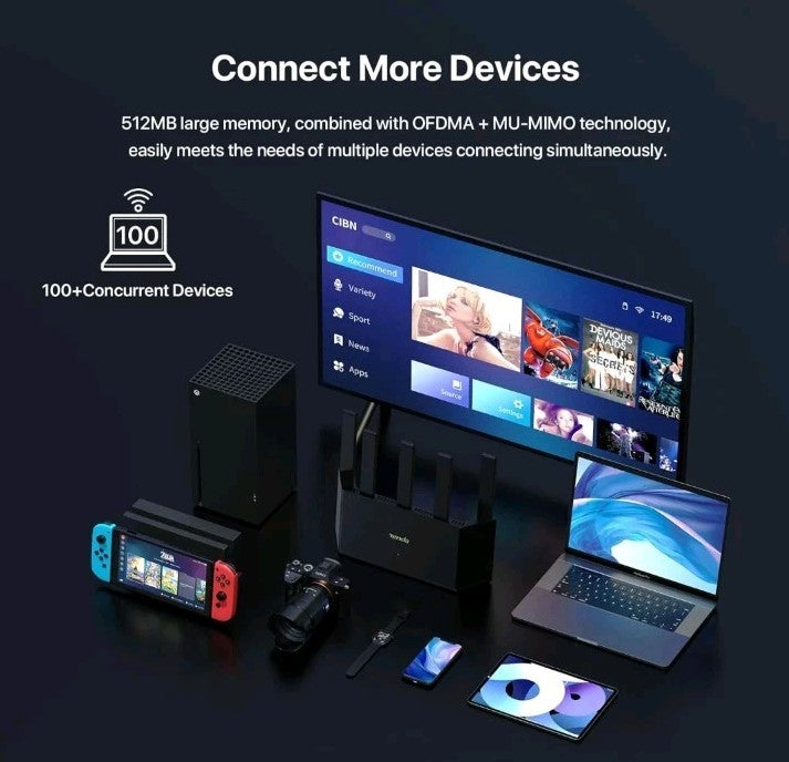 Tenda BE5100 Wi-Fi 7 Router – Dual Band Gigabit for Wireless Internet