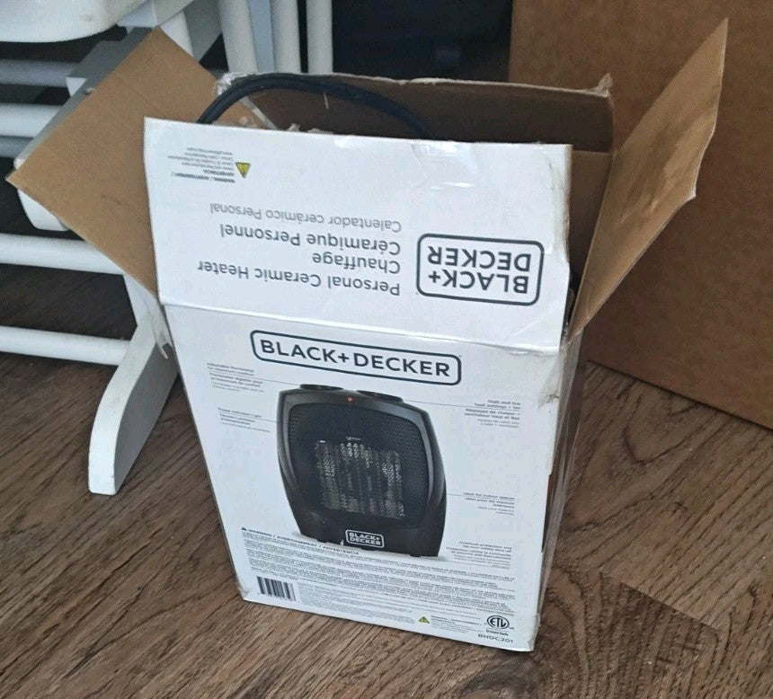 BLACK+DECKER 1500W Ceramic Heater - Black (BHDC201)