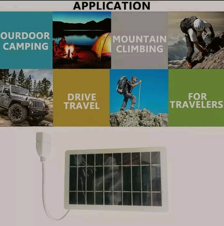 Lightweight Portable 2W Solar USB Charging Solution for Camping and Outdoor Fun