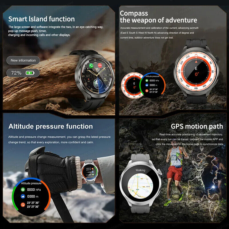 New HUAWEI GPS Sports smartwatch 1.85 AMOLED Screen Bluetooth Call SmartWatchs.
