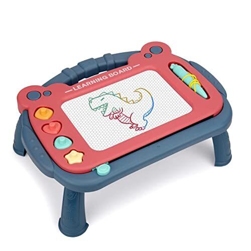 Magnetic Drawing Board for Toddlers 1-3, Color Erasable Doodle Writing Blue