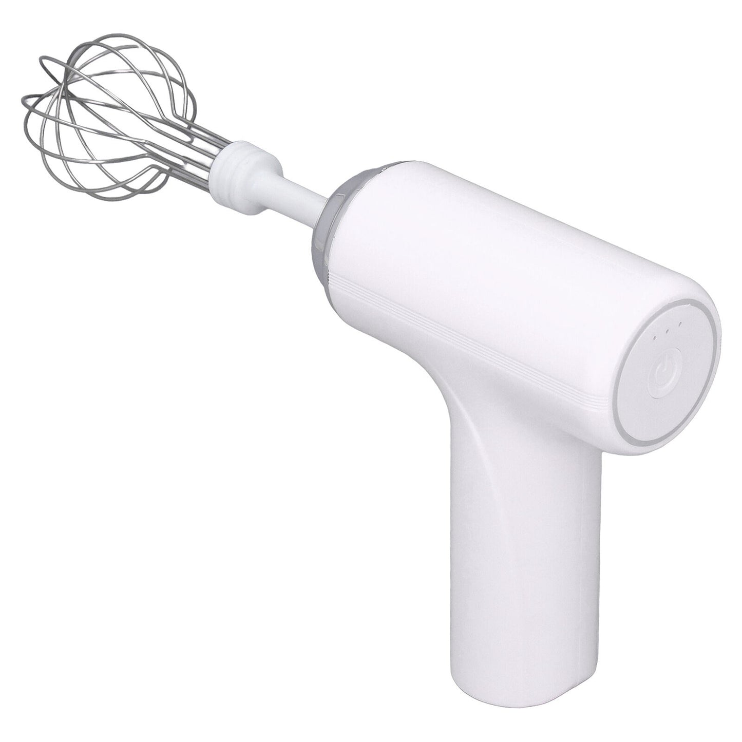 (White)Electric Cordless Hand Mixer Handheld Egg Whisk AN