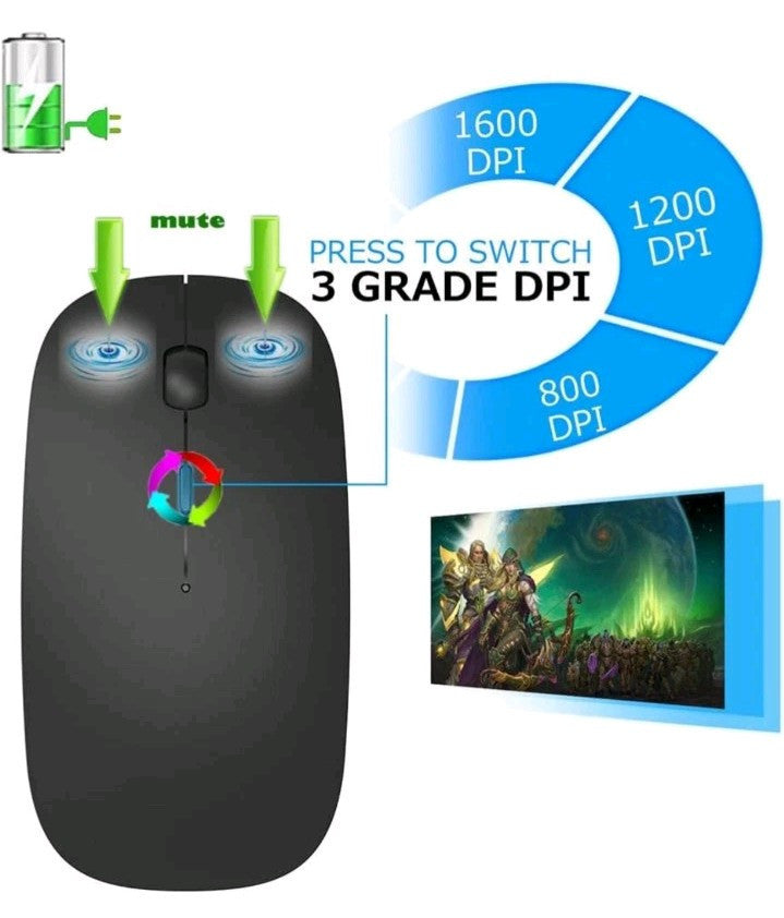 Rechargeable Bluetooth Mouse windows/android/iOS/Mac