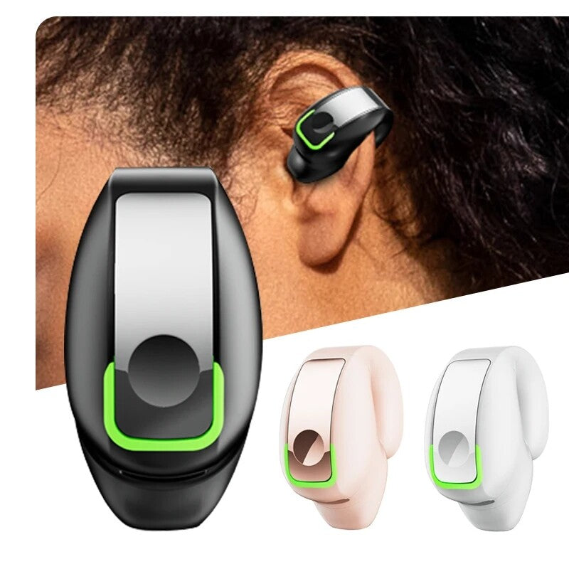Bluetooth 5.3 Wireless Earbuds Ear Clip Bone Conduction Headphones Headset 2 Pcs