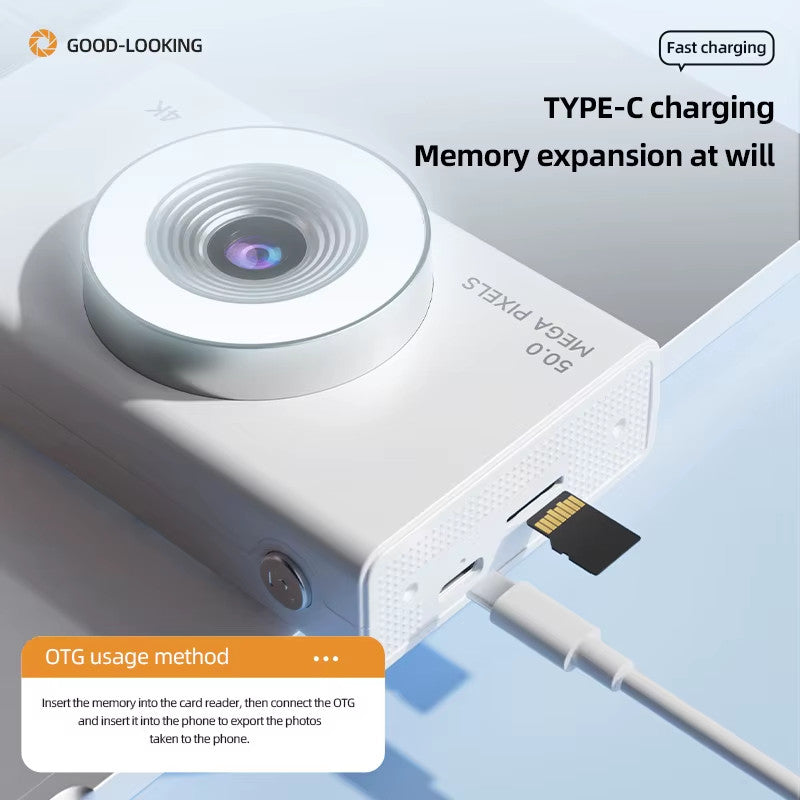 Xiaomi 4K High-Definition Digital Camera with 50MP Autofocus and Retro Design