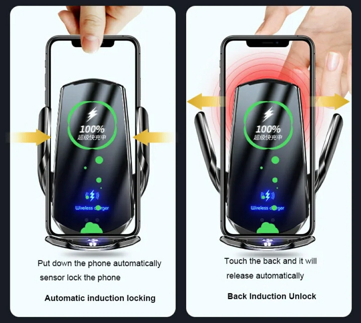 3 In 1 Q3 Smart Sensor Wireless Automatic Car Charger Universal,USA Seller
