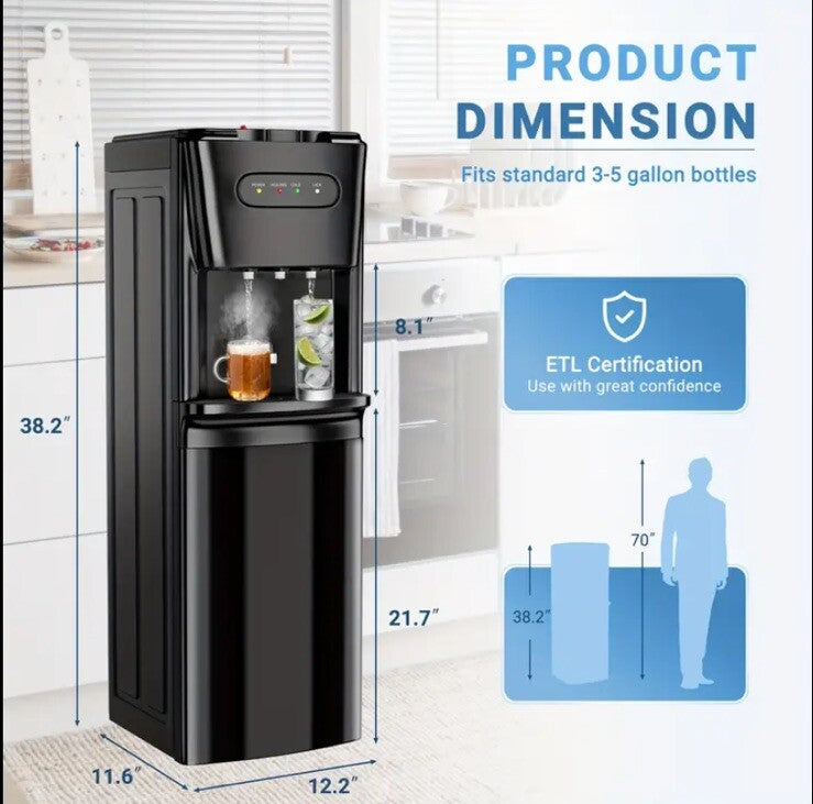 MANASTIN Electric Water Dispenser For 3 Or 5 Gallon Bottles 3 Tempt Modes