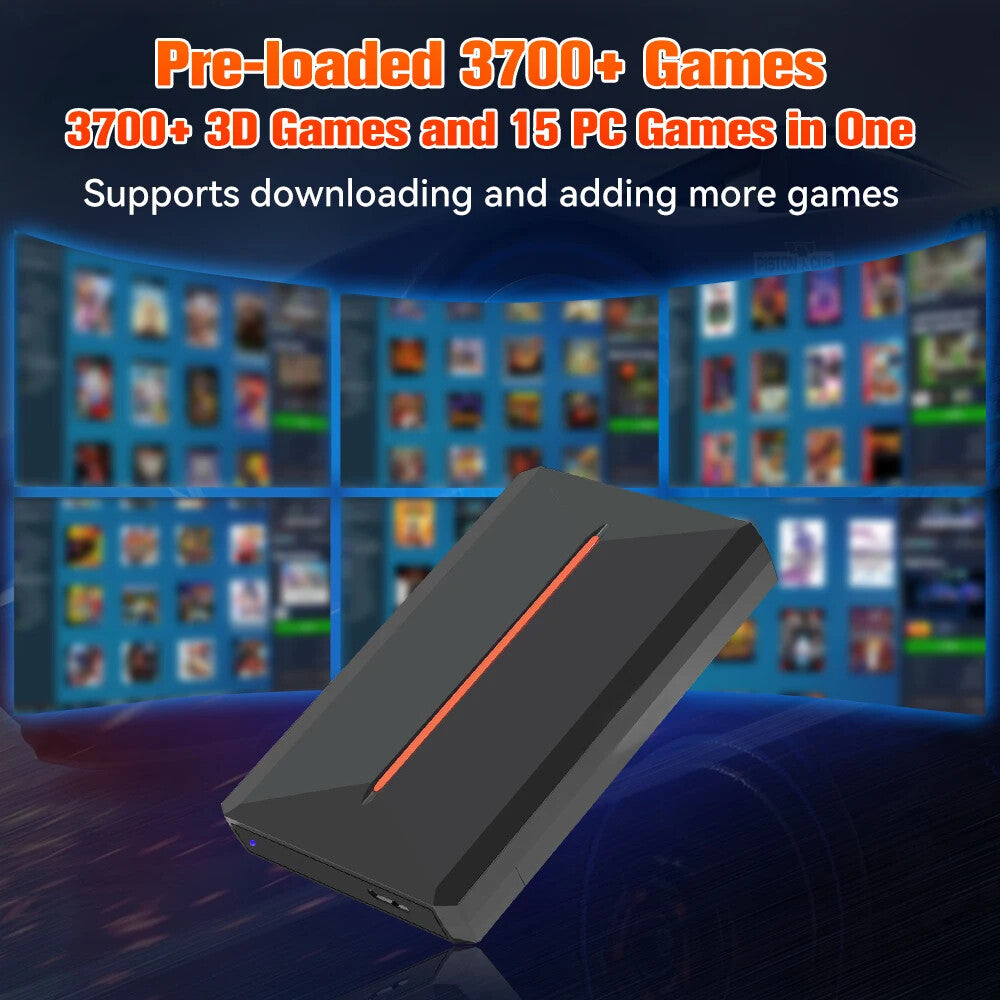 Gaming Hard Drive Disk Retro Game Console for PS4/PS3/PS2/WiiU/Wii/N64/ DC / PS1