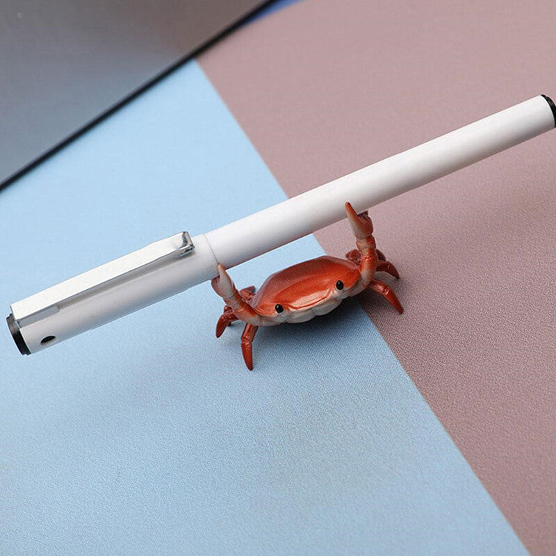 Creative Cute Crab Pen Holder Weightlifting Crabs Penholder Bracket Storage Rack