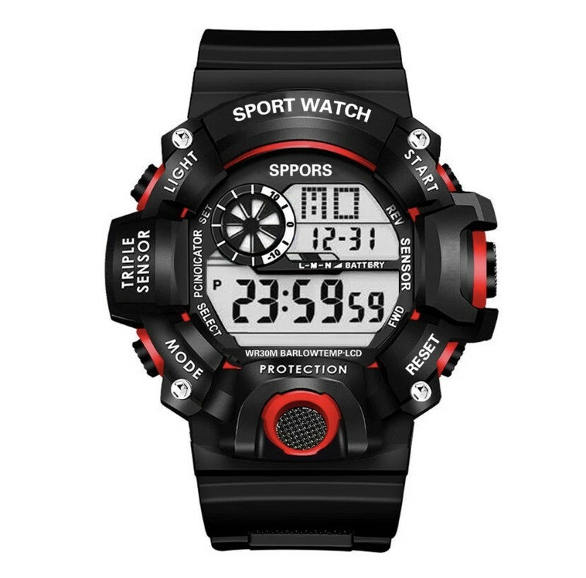 Men's Watches Military Army Sports Digital LED Shockproof Watch Alarm Stopwatch