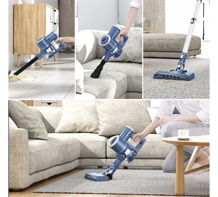 Prettycare Cordless Stick Vacuum Cleaner Lightweight for Carpet Floor Pet Hair