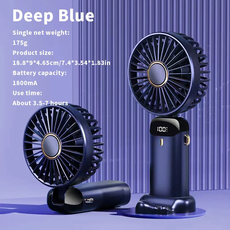 Portable Handheld Personal MINI face Fan 5Speeds Rechargeable Folding For Travel