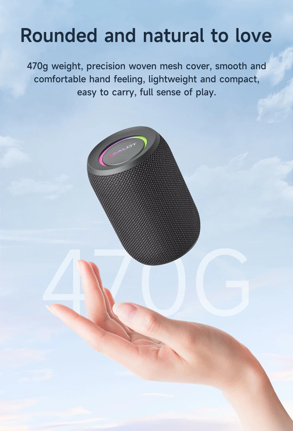 Powerful Bluetooth Speaker, Bass Wireless,LED Light, Outdoor Speakers, Subwoofer