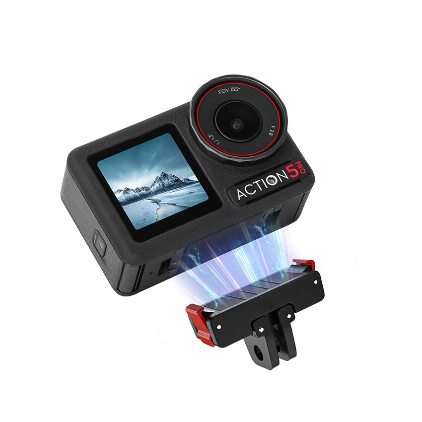 Magnetic Two Claw Camera Mount Adapter For DJI OSMO Action 3 4 Action 5 Pro