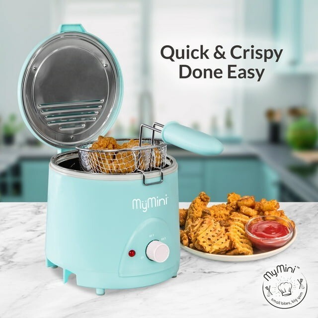 MyMini New 1.5-Quart Deep Fryer, Blue ( NOT SHIP TO CA, CO)