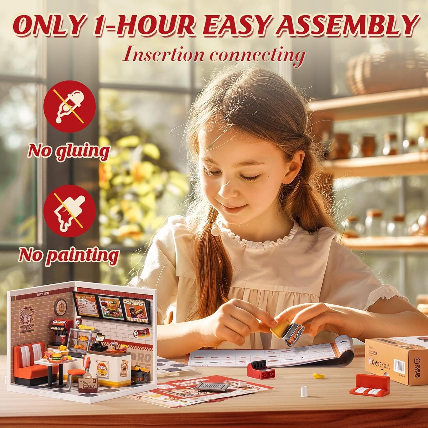 Rolife 1:24 Miniature Dollhouse Super Creator Plastic Building Teens Xmas Gift